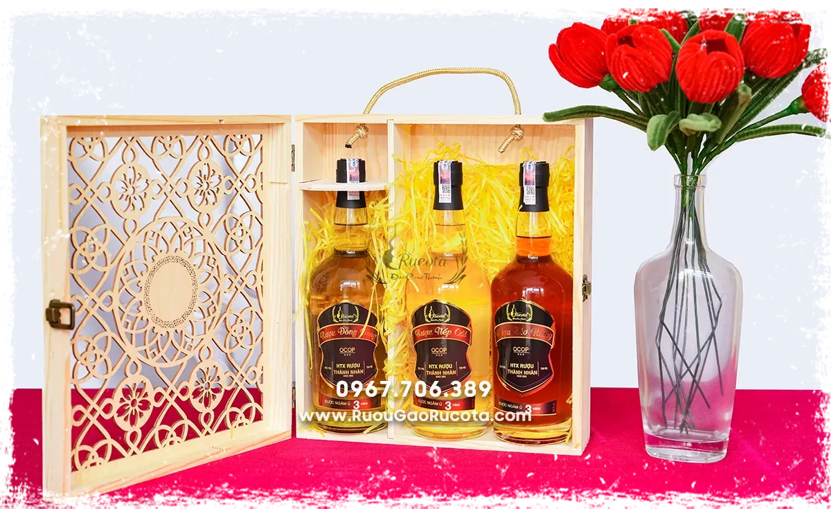 Set rượu táo mèo – mơ rừng cho Tết thêm tưng bừng