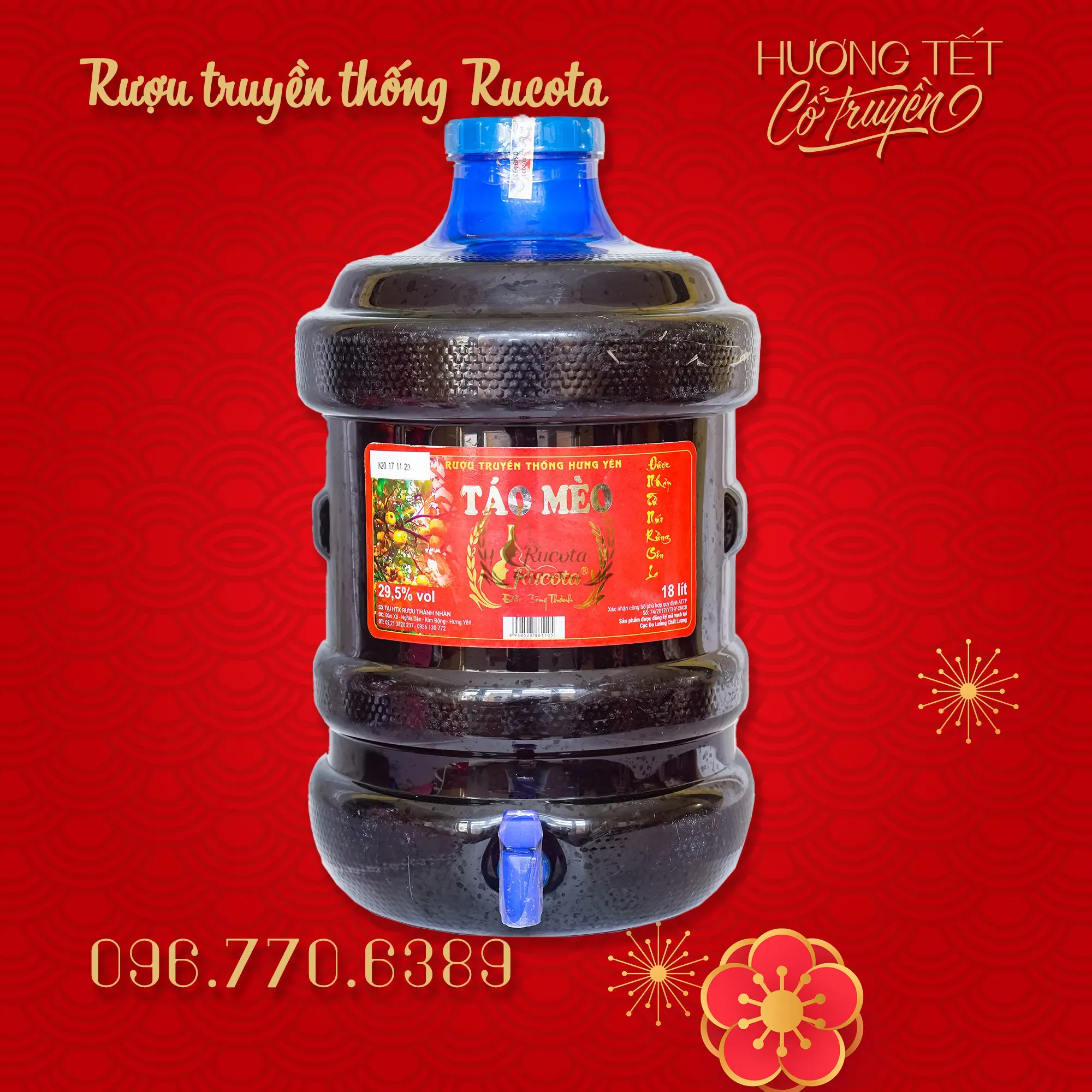 Rượu Ngâm Truyền Thống Rucota – Bình Lớn Cho Tết Thêm Vui